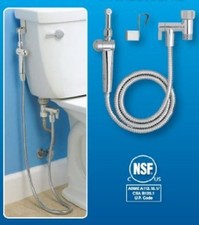 Premium Handheld Ergonomic Bidet for Toilet Installation, Grey- Made in USA