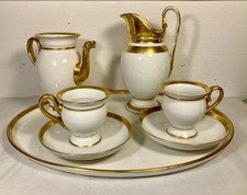 Service tête à tête en porcelaine de Paris, Epoque Louis Philippe.