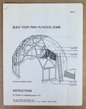 BUILD YOUR OWN PLYWOOD DOME Book - 1982  Vanderklaauw - House Plans