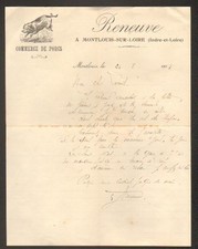 MONTLOUIS-sur-LOIRE (37) BREEDING / TRADE of PIGS / PIG "NEW" in 1913