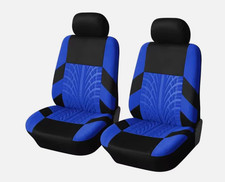 Ensemble de Housses de Siège Avant de Voiture 4 Pièces Universel Lavable Bleu