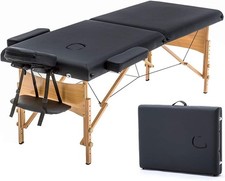 BestMassage  Folding Massage Table with Carry Case - Black