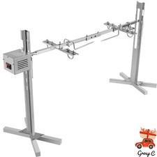 15W Electric Rotisserie Roaster Motor BBQ 53'' Picnic Outdoor Pig Chicken Grill