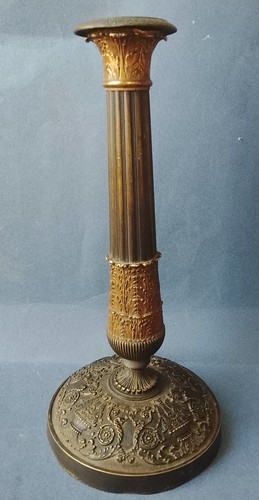Bougeoir chandelier bronze - en,