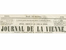 Journal ancien 1844 Poitiers