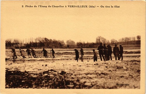 Cpa peche etang de - de, l'etang