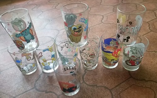 Lot anciens verres à - de,