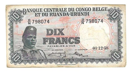 Billet congo belge - billet, ruanda