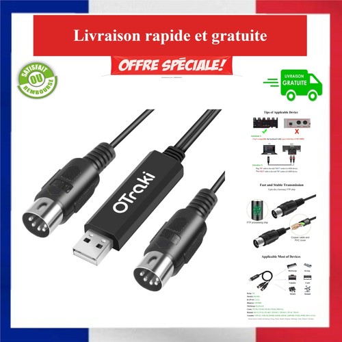 Otraki câble midi usb - otraki,
