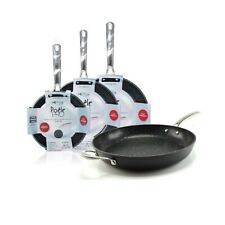 LOT DE 3 POELE PRESTIGE INOX FACON PIERRE INDUCTION 20 24 28  CM