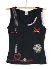 Indies Paris Women's Blouse Tank Top Blouse Nylon Elastane Stretch Size 2