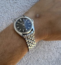 Vintage Eterna Matic Kontiki 20 S.steel Watch Gay Freres Bracelet  2/70 Black