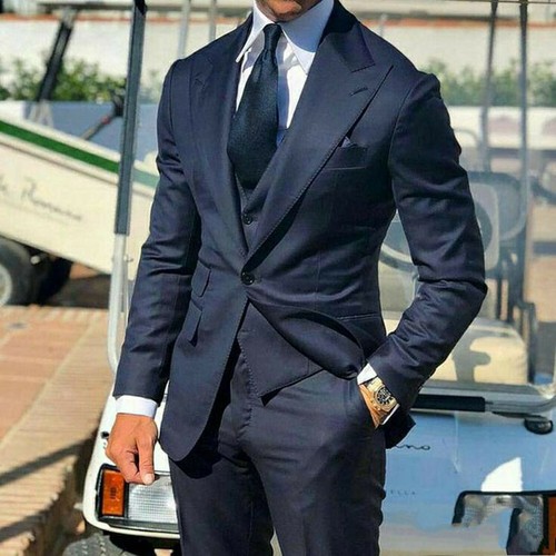 Hommes costume bleu créateur - costume,