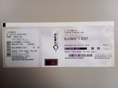 Billet concert blackmore - de, 's