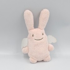Doudou lapin ange rose