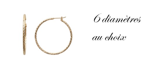 Boucles oreilles créoles - boucles, en