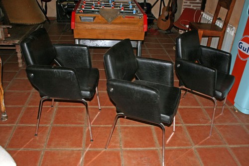 Fauteuil industriel noir - fauteuil,