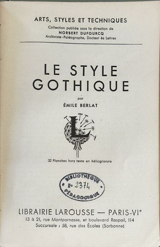 Style gothique emile - le,