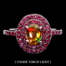 925 Bague en Argent Ovale Noir