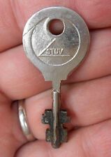 Vintage STUV Barrel Solid Flat Lock Padlock Door Key No Number
