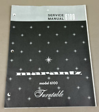 Marantz 6100 Turntable Service Manual D-270