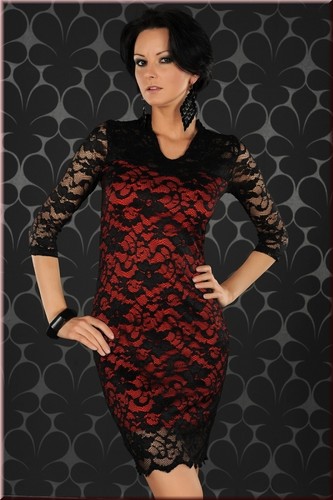 Robe courte rouge - courte,