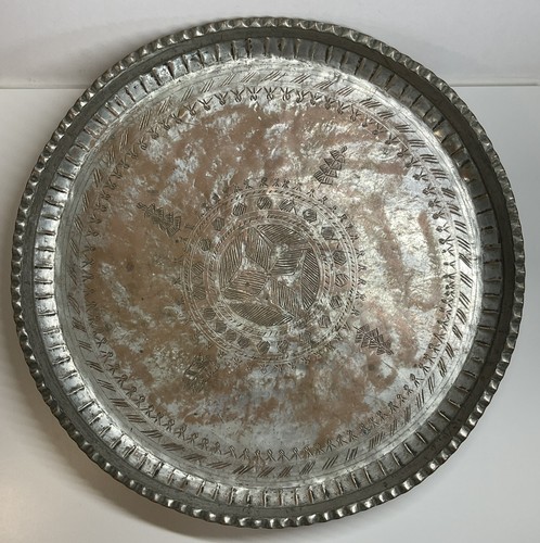 Plateau cuivre ciselé art - cuivre,