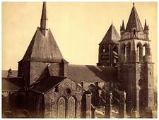 France, Blois, Church of St. Nicholas Vintage Albumen Print, Albumen Print 