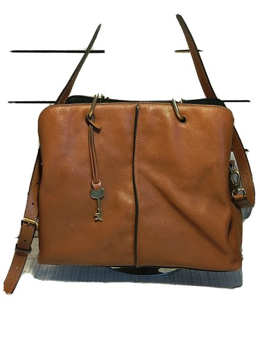 Sac fossil cuir grainé - cuir, fauve