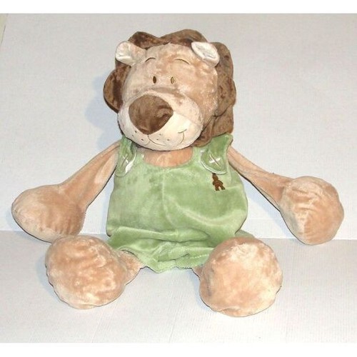 Peluche lion noukies salopette - lion,