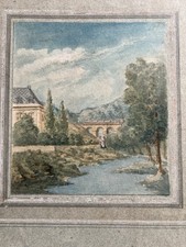 Aquarelle Ancienne Sur Papier