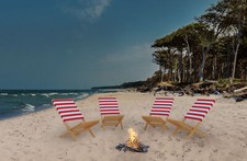 Chaise pliante en bois