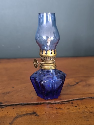 Antique miniature oil lamp - antique,