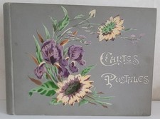 Album CPA vide ancien fleurs