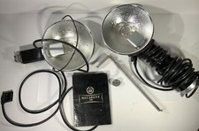Vintage Metz Mecablitz 36 Flash, Handle, Instr Book & Mecatwin Untested As-Is