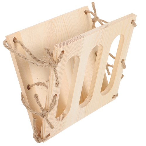 Wooden hay feeder rabbit cage - hay,
