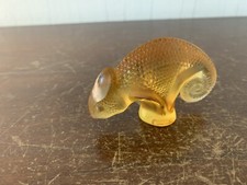 Lalique Crystal Orange Chameleon