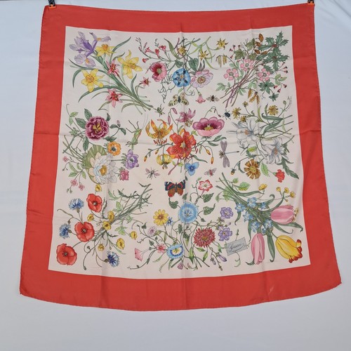 Gucci multicolor silk scarf - multicolor,