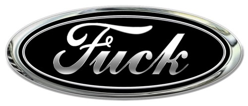 Sticker logo ford - logo, fuck
