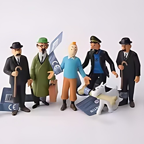 Figurines tintin milou 6 - &,