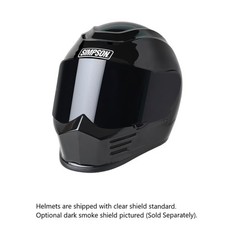 Simpson Speed Bandit Black Large Polycarbonate Motorcycle Helmet SPBL2