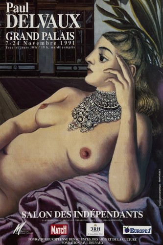 Paul delvaux vintage poster - delvaux,