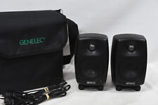 GENELEC G One Active Monitor Speakers (Pair) - Black + Case & Access. - EXC Cond