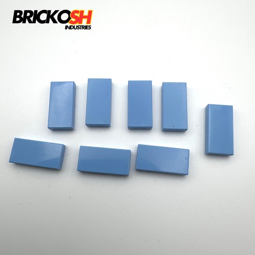Lego 87079 medium blue tile - x8,