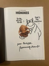 Philippe Geluck - Dédicace dans l'album Les premiers hommes - TBE