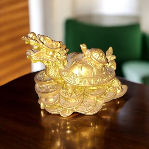 Statue dragon tortue résine - dragon,