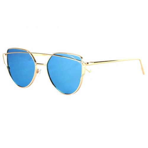 Lunettes soleil miroir bleu - bleu, et