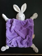 Doudou plat Lapin Plume Gris