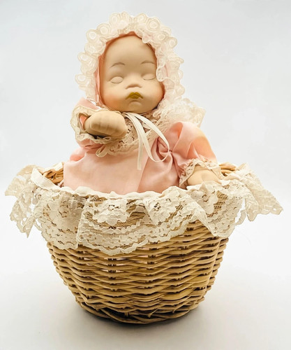 Ancien bébé céramique rose - ancien,