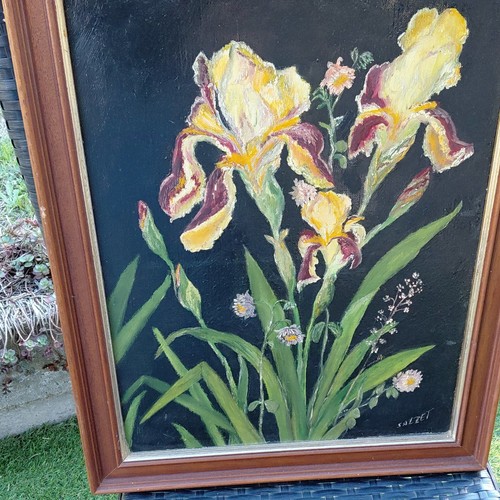 Salzet tableau peinture fleurs - salzet,